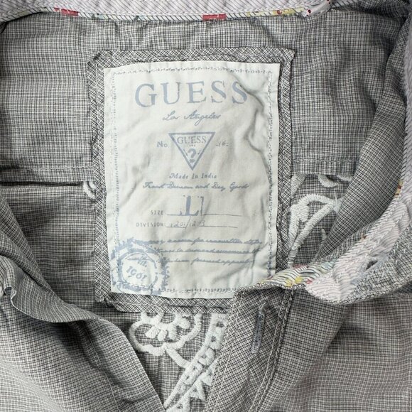 Guess Embroidered Men's Shirt - NWT - 100% Cotton - Western - Illusion Blue - Picture 3 of 13